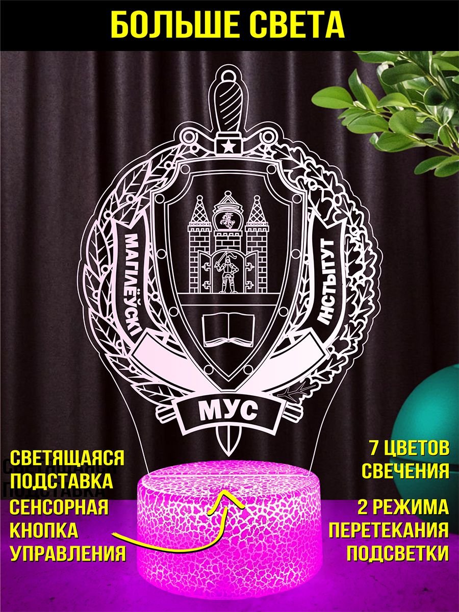 Светильник ночник подарок Могилевский институт МВД
