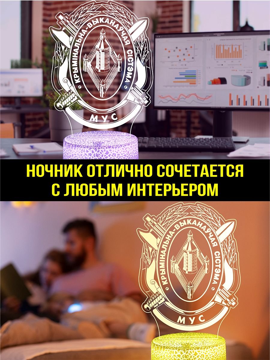 Светильник ночник подарок ДИН МВД РБ