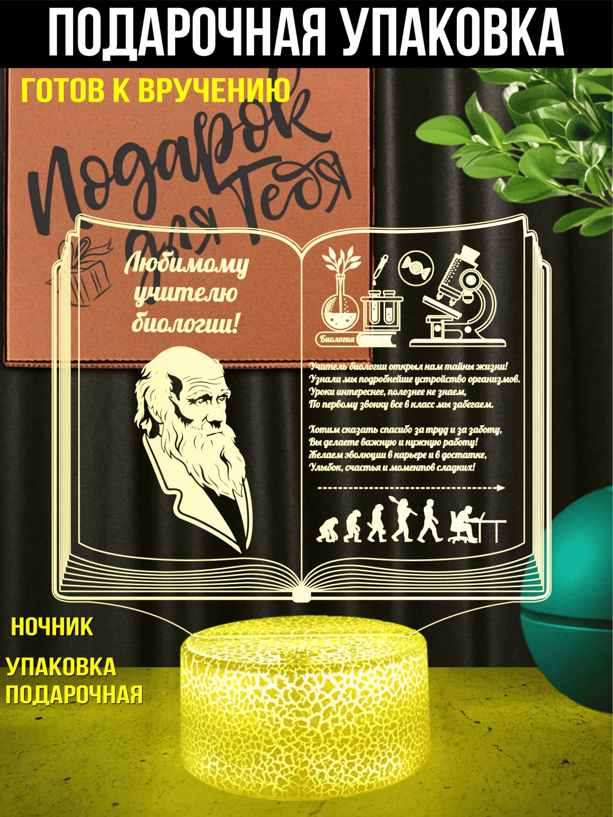 Ночник - подарок учителю биологии