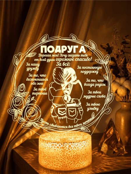 Ночник-светильник «Любимой подруге»