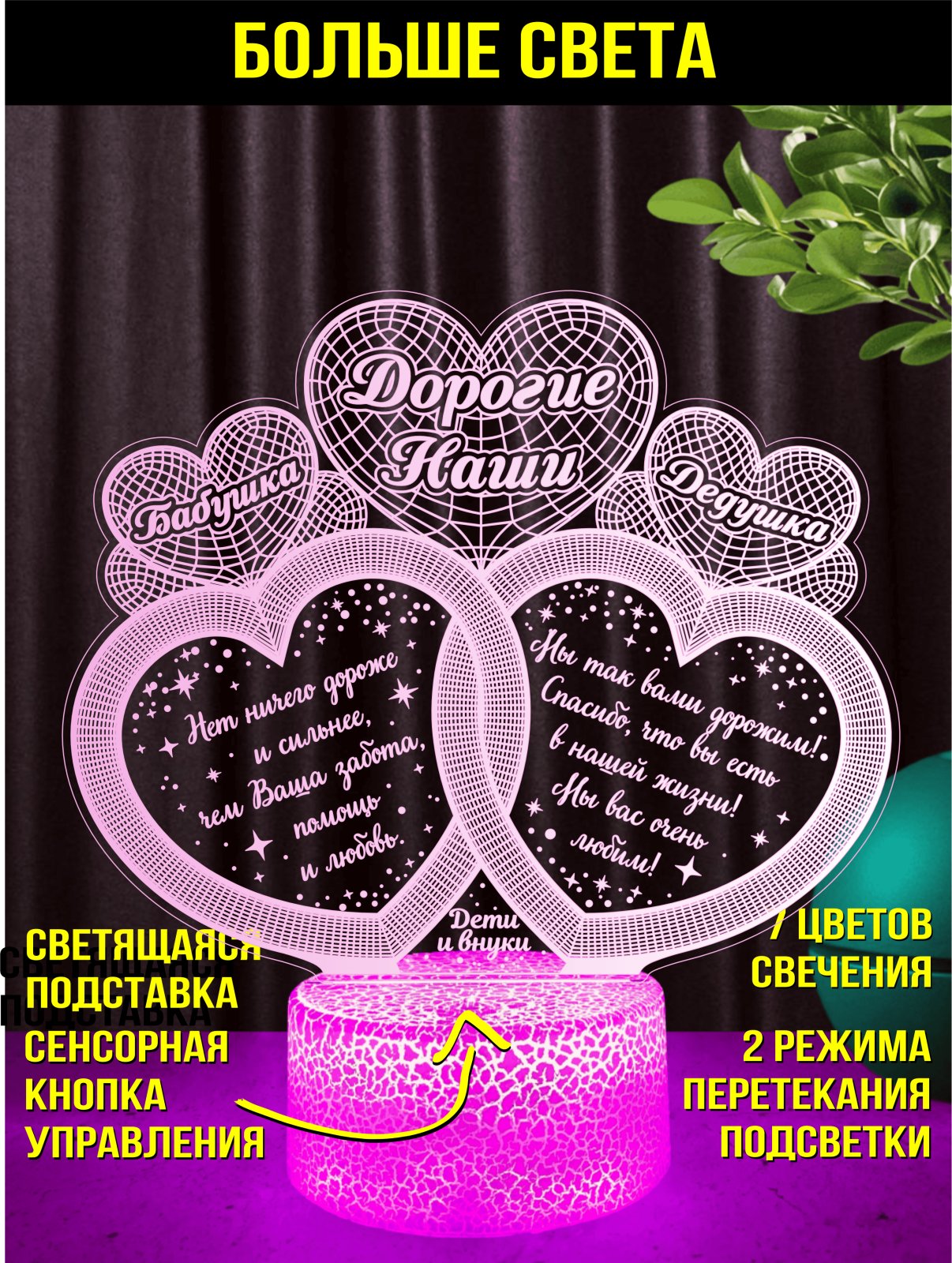 Копия: Ночник - подарок Бабушке и Дедушке